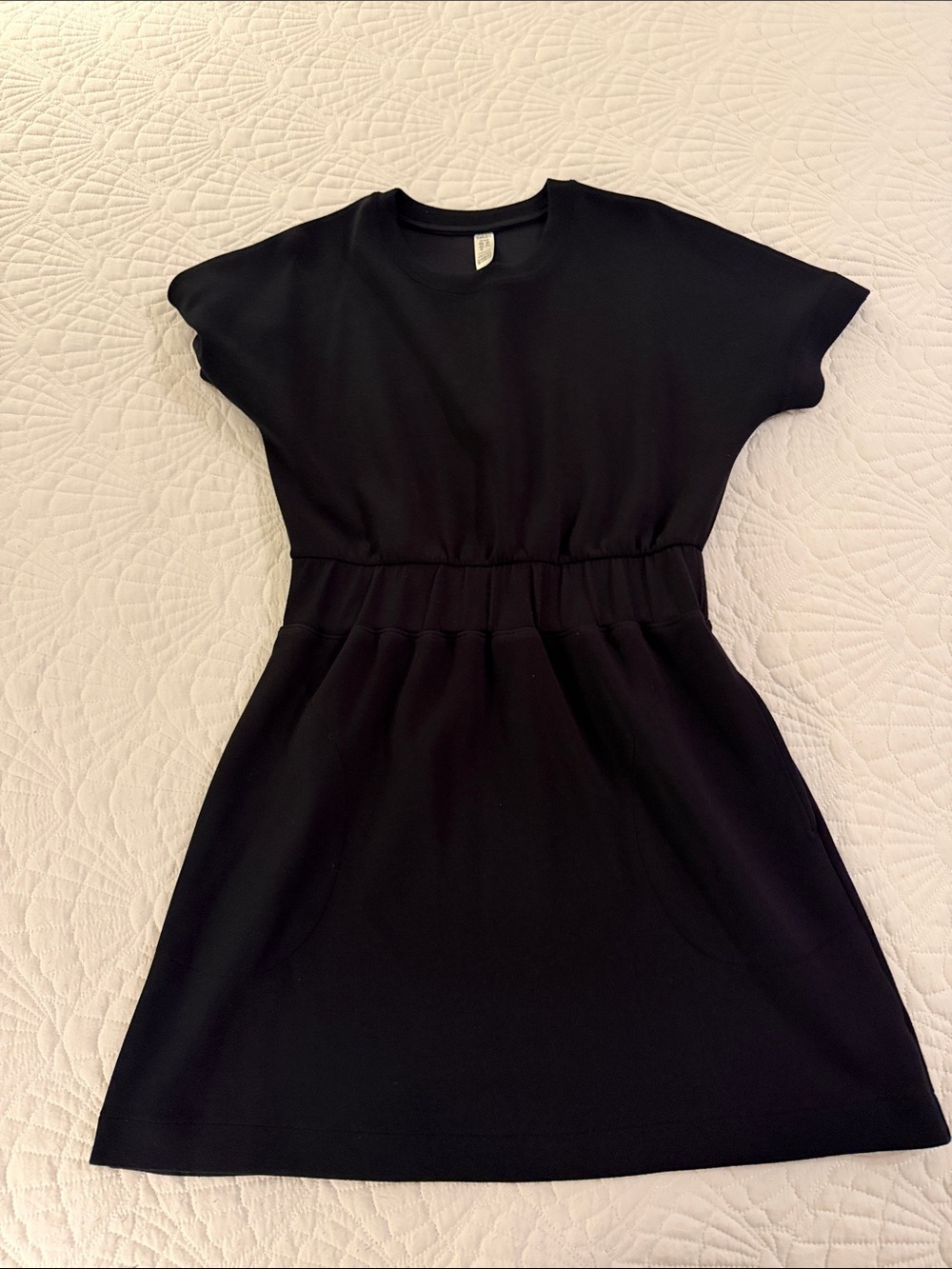 SPANX Black Short-Sleeve Crewneck Mini Dress - Picture 4 of 10